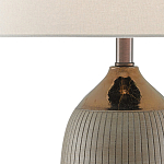 Настольная лампа керамическая с тканевым цилиндрическим абажуром Bullet варинант исполнения - 1 | Loft Concept в Ижевске