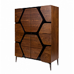 Высокий комод с узором из шпона на фасаде Sahara варинант исполнения - 3 | Loft Concept в Ижевске