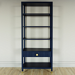 Стеллаж Elsa Dreams Blue со стеклянными полками и ящиком варинант исполнения - 4 | Loft Concept в Ижевске