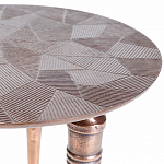 Кофейный столик с рельефной столешницей из металла Aplika Bronze варинант исполнения - 4 | Loft Concept в Ижевске