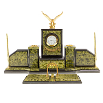 Настольный письменный набор из змеевика  и бронзы с декором в виде орла в подарочной упаковке Successful Leader варинант исполнения - 1 | Loft Concept в Ижевске