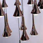 Люстра светодиодная с акриловыми конусообразными плафономи розовое золото Astra 60   варинант исполнения - 3 | Loft Concept в Ижевске