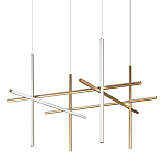 Люстра с 6-ю цилиндрическими плафонами на тонких тросах Trumpet tube варинант исполнения - 1 | Loft Concept в Ижевске