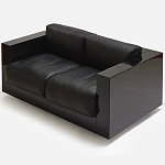 Дизайнерский кожаный диван черный Poltronova Saratoga Sofa варинант исполнения - 4 | Loft Concept в Ижевске