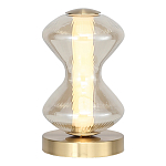 Настольная лампа светодиодная с волнообразным стеклянным плафоном Amphora of Light варинант исполнения - 1 | Loft Concept в Ижевске