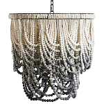 Двухъярусная люстра украшенная круглыми бусинами Gradient Chandelier Grey White варинант исполнения - 1 | Loft Concept в Ижевске