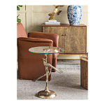 Столик с круглой стеклянной столешницей и корпусом в виде двух павлинов на ветке Table Two Peacocks варинант исполнения - 9 | Loft Concept в Ижевске