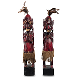 Комплект из 2-х деревянных статуэток Asmat Wooden Statuettes Dark Red варинант исполнения - 1 | Loft Concept в Ижевске