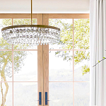 Люстра круглая с подвесками в форме стеклянных капель Glass Rain варинант исполнения - 5 | Loft Concept в Ижевске