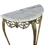 Консоль из бронзы с мраморной столешницей Mademoiselle De Console варинант исполнения - 1 | Loft Concept в Ижевске