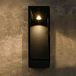 Уличный настенный светильник прямоугольной формы черного цвета Geometric Glow варинант исполнения - 2 | Loft Concept в Ижевске