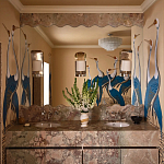 Обои ручная роспись Sarus Cranes Colourway SC-208 on Raw Silk dyed silk варинант исполнения - 3 | Loft Concept в Ижевске