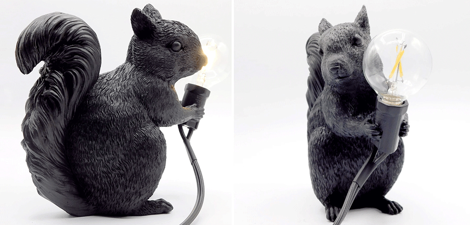 Настольная лампа белка Black Squirrel Lamp - Loft-Concept в Ижевске
