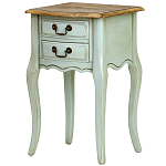 Прикроватная тумба из массива березы светло-бирюзовая Montmartre Provence Bedside Table варинант исполнения - 1 | Loft Concept в Ижевске