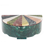 Шкатулка с мозаикой из натурального камня змеевик Stone Casket варинант исполнения - 1 | Loft Concept в Ижевске