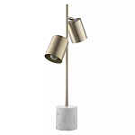 Настольная лампа золотистая на белом мраморном основании Streams of Light варинант исполнения - 3 | Loft Concept в Ижевске