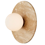 Бра в виде диска с плафоном из матового белого стекла Marble Glow варинант исполнения - 2 | Loft Concept в Ижевске