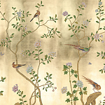 Обои ручная роспись Badminton Deep Rich Gold gilded paper варинант исполнения - 2 | Loft Concept в Ижевске