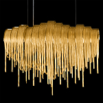 Люстра подвесная с металлическими цепочками и изогнутыми металлическими дугами 72 см Atlantis Chain варинант исполнения - 17 | Loft Concept в Ижевске