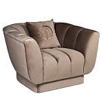 Дизайнерское кресло мягкое из серого велюра Serenity варинант исполнения - 1 | Loft Concept в Ижевске