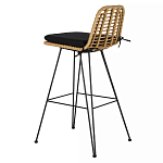 Стул барный с ротанговым плетением Half Bar Chair with Wicker без подлокотников варинант исполнения - 1 | Loft Concept в Ижевске