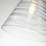 Подвесной светильник с прозрачным рельефным стеклянным плафоном в форме конуса Feiss варинант исполнения - 3 | Loft Concept в Ижевске