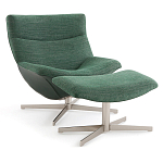 Кресло вращающееся с подставкой для ног зеленое Verdante варинант исполнения - 1 | Loft Concept в Ижевске