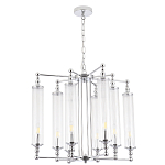 Люстра с 8-ю прозрачными цилиндрическими плафонами Jeanette варинант исполнения - 2 | Loft Concept в Ижевске