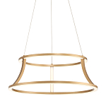 Люстра золотого цвета с 2-мя светодиодными кольцами Eurofase варинант исполнения - 1 | Loft Concept в Ижевске