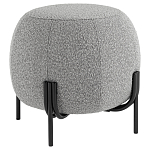Пуф в ткани букле серого цвета Pikelet варинант исполнения - 1 | Loft Concept в Ижевске