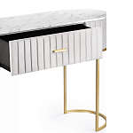 Консоль овальная на золотистых фигруных ножках Wall Console варинант исполнения - 3 | Loft Concept в Ижевске