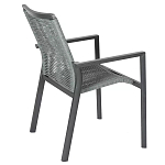 Стул темно-серый с высокой плетеной спинкой и сиденьем Braided Strength варинант исполнения - 3 | Loft Concept в Ижевске