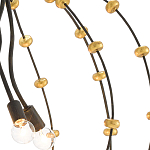 Люстра в форме шара с золотыми элементами на чёрном каркасе Arced Lines варинант исполнения - 1 | Loft Concept в Ижевске