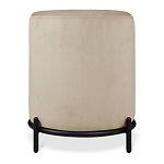 Банкетка овальная бежевый велюр на 4-х металлических ножках черного цвета SANJAY варинант исполнения - 3 | Loft Concept в Ижевске