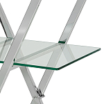 Стеллаж со стеклянными полками на стальном каркасе X-ray варинант исполнения - 4 | Loft Concept в Ижевске