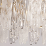 Люстра круглая с прозрачными стержнями разной длины Textured Glass Chandelier варинант исполнения - 8 | Loft Concept в Ижевске
