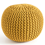 Круглый вязаный пуф Yellow Knitted Ball Pouf варинант исполнения - 1 | Loft Concept в Ижевске