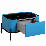 Тумба прикроватная чёрно-голубая с  ящиком Blue Cabinet варинант исполнения - 2 | Loft Concept в Ижевске