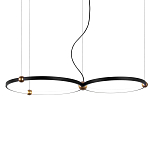 Люстра подвесная светодиодная черный металл Ring Horizontal варинант исполнения - 8 | Loft Concept в Ижевске