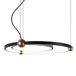Люстра подвесная светодиодная черный металл Ring Horizontal варинант исполнения - 1 | Loft Concept в Ижевске