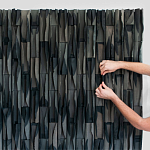 Современное Объемное Панно на стену Horizontal rhythmic waves варинант исполнения - 2 | Loft Concept в Ижевске