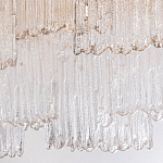 Люстра подвесная прямоугольная из рифленого стекла Fluted Glass Chandelier варинант исполнения - 1 | Loft Concept в Ижевске