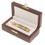 Флеш-карта USB 2.0 на 32 гб в виде пули с гравировкой природы в подарочной коробке Metal Flash Drive варинант исполнения - 5 | Loft Concept в Ижевске