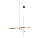 Люстра с 3-мя  пересекающимися цилиндрическими плафонами на тонких тросах Trumpet tube варинант исполнения - 2 | Loft Concept в Ижевске