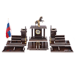 Настольный письменный набор из природного камня обсидиана с декором в виде Коня Team leader варинант исполнения - 1 | Loft Concept в Ижевске