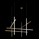 Люстра с 8-ю пересекающимися цилиндрическими плафонами на тонких тросах Trumpet tube варинант исполнения - 7 | Loft Concept в Ижевске