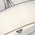 Люстра подвесная с двойным круглым плафоном из органзы и матового стекла Kichler варинант исполнения - 3 | Loft Concept в Ижевске