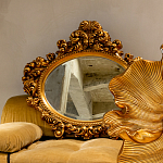 Зеркало настенное золотое с ажурным резным орнаментом Classic Ornament Mirror варинант исполнения - 3 | Loft Concept в Ижевске