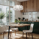 Люстра круглая с подвесными прямоугольными пластинами из стекла Glacier Panels варинант исполнения - 11 | Loft Concept в Ижевске