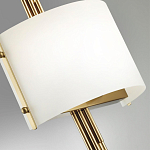 Бра с изогнутым плафоном на бронзовом основании с вертикальным декором из металлических трубок Sohne варинант исполнения - 8 | Loft Concept в Ижевске